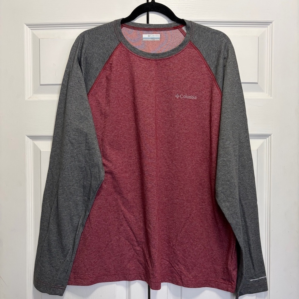Columbia Maroon Long Sleeve Shirt
